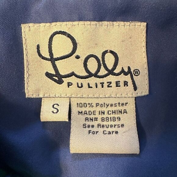 Lilly Pulitzer periwinkle snap front quilted jacket - size s - Picture 5 of 7